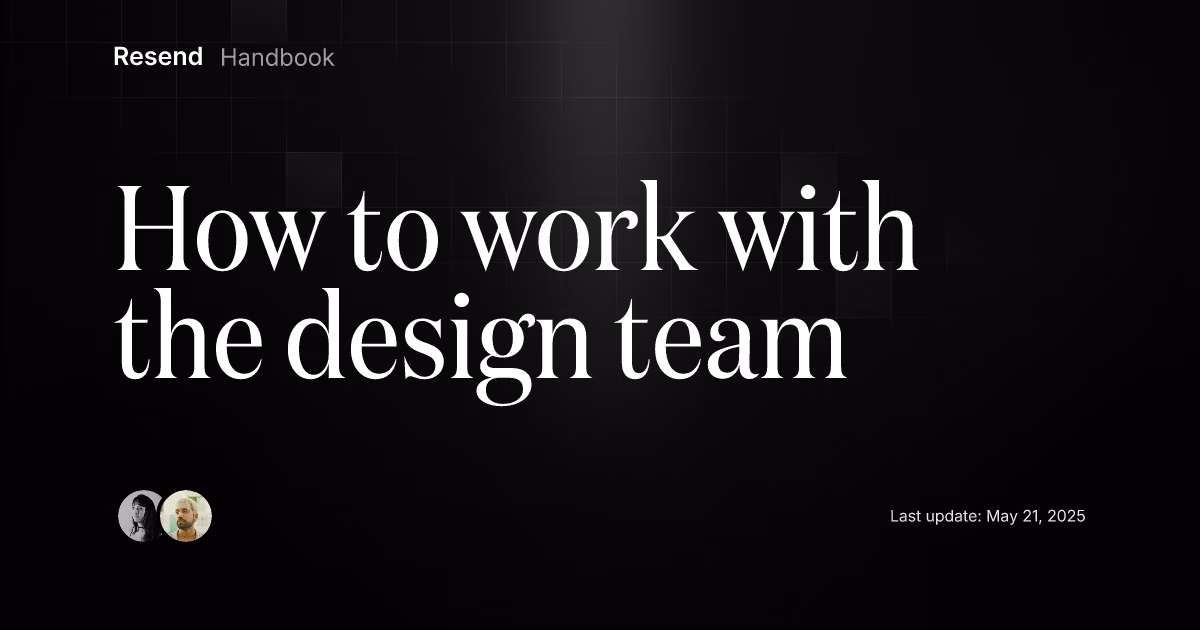 How to work with the design team